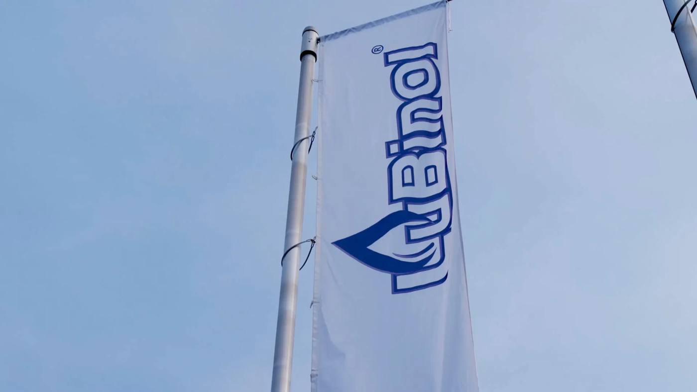 LuBinol flag at the production facility